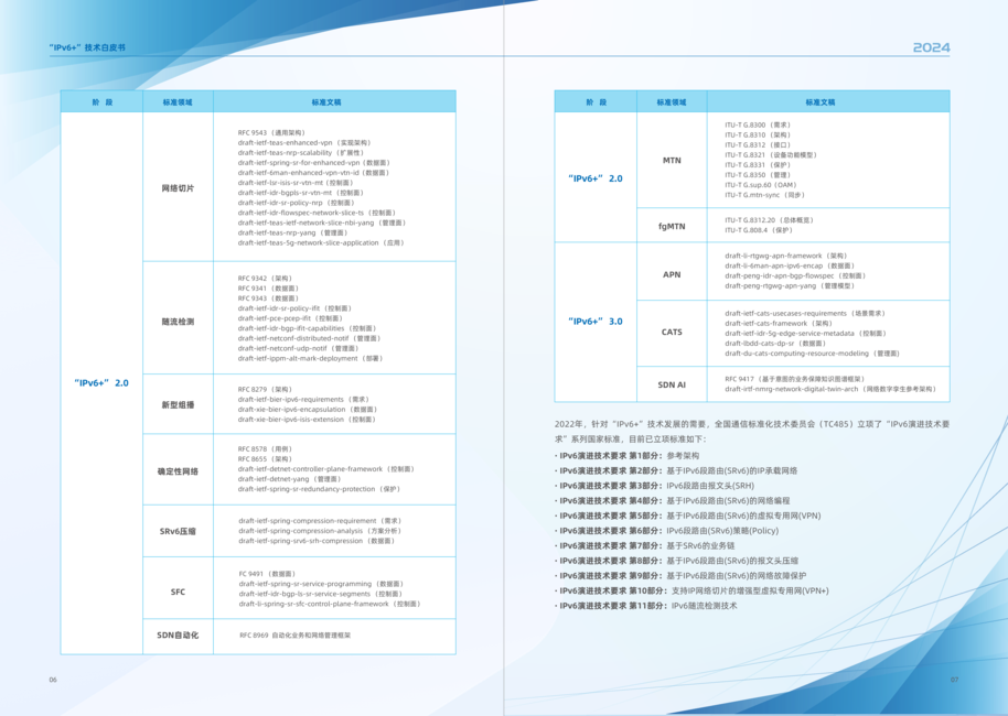 推进IPv6规模部署和应用专家委员会:“IPv6+”技术白皮书(2024)